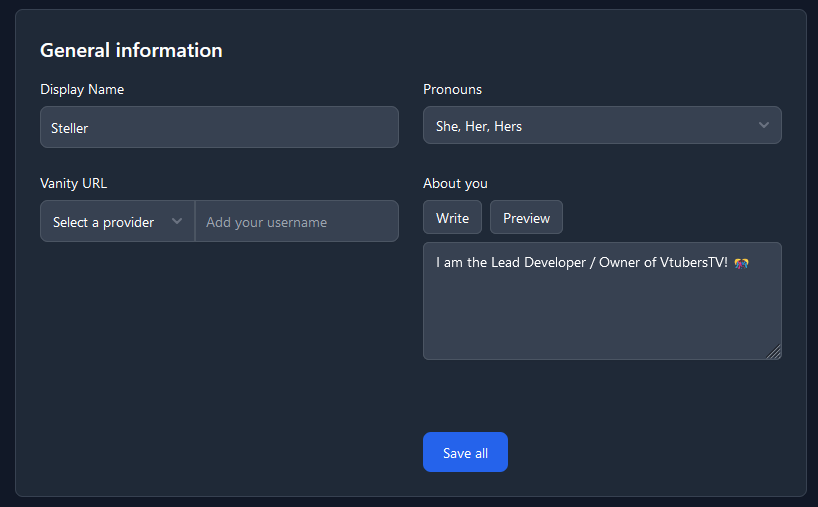 Profile Information